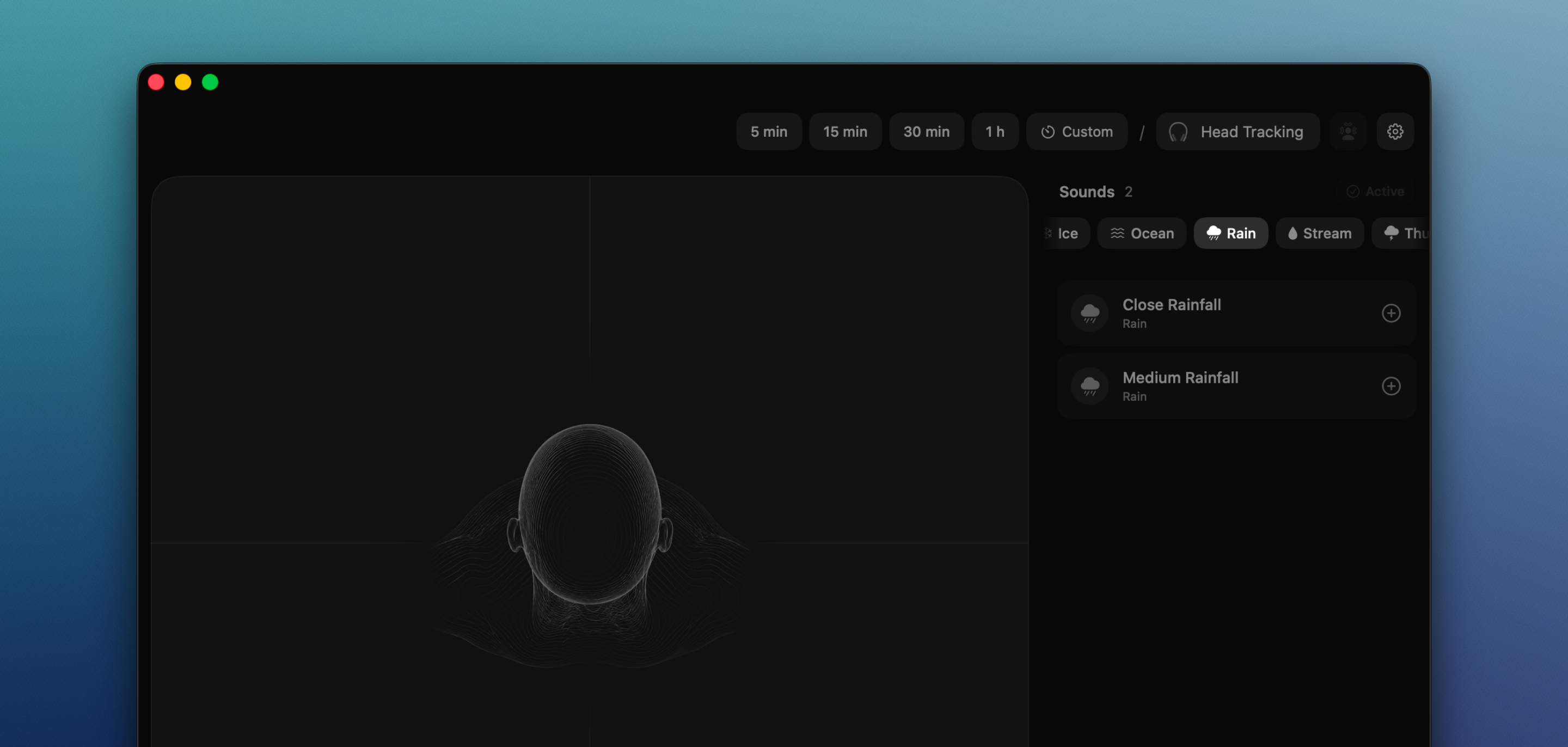 The first steady sound layer being chosen and added in prostir zvuku.