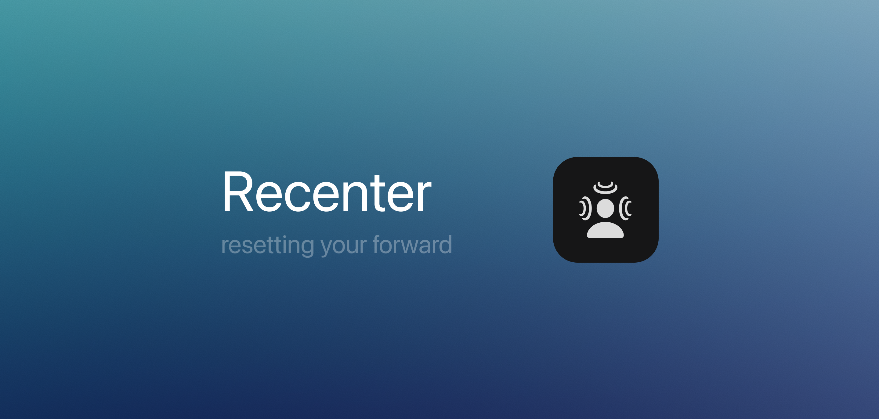 The Recenter control in prostir zvuku resetting the room's forward direction.
