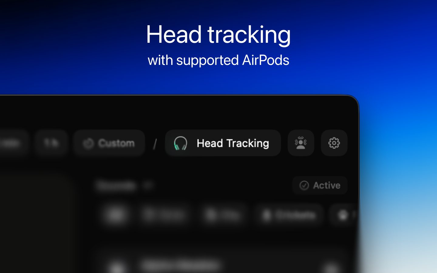 App Store screen — Head tracking