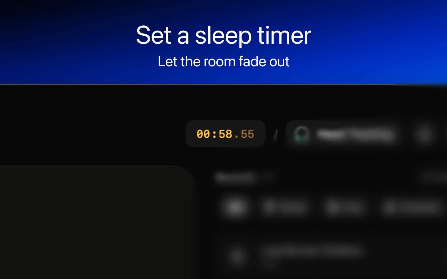 App Store screen — Fade-out timer