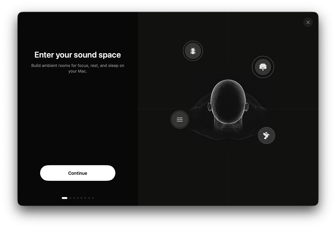 prostir zvuku onboarding screen